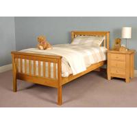 Comfy Living Atlantis Wooden Bed Frame - A Classic and Timeless Addition to Your Bedroom Decor - Caramel - Double