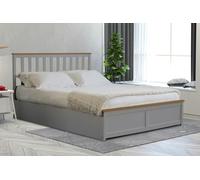 Comfy Living Bexley Wooden Ottoman Gas Lift Storage Bed 3ft 4ft 4ft6 5ft White Or Grey - Grey - Single