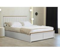Comfy Living Bexley Wooden Ottoman Gas Lift Storage Bed 3ft 4ft 4ft6 5ft White Or Grey - White - Double