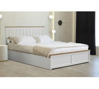 Comfy Living Bexley Wooden Ottoman Gas Lift Storage Bed 3ft 4ft 4ft6 5ft White Or Grey - White - King