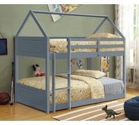 Comfy Living Charming 3ft House-Style Bunk Bed - A Fun and Space-Saving Solution for Kids’ Rooms - Grey