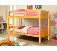Comfy Living Christopher Wooden Bunk Bed - Space-Saving Comfort for Kids’ Rooms - Caramel - Single