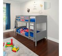 Comfy Living Christopher Wooden Bunk Bed - Space-Saving Comfort for Kids’ Rooms - Grey - Single