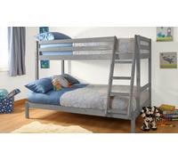Comfy Living Durleigh Wooden Triple Bunk Bed - Space-Saving & Stylish Solution for Your Home - Grey