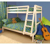 Comfy Living Durleigh Wooden Triple Bunk Bed - Space-Saving & Stylish Solution for Your Home - White