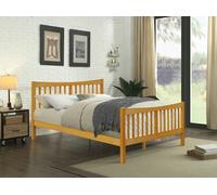 Comfy Living JD Wooden Bed Frame - Classic & Durable Choice for Your Restful Nights - Caramel - 3ft