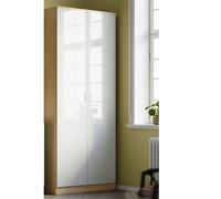 Comfy Living Ltd Modern High Gloss 2 Door Wardrobe in Natural Comfy Living Ltd Natural