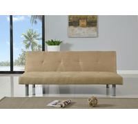 Comfy Living Monza Faux Suede Sofa Bed - Experience Luxury and Comfort in Your Living Space - Cream