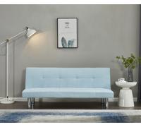 Comfy Living Monza Faux Suede Sofa Bed - Experience Luxury and Comfort in Your Living Space - Duck Egg Blue