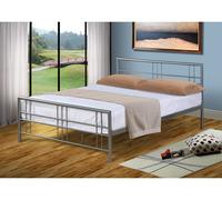 Comfy Living Rosie Metal Bed Frame - Silver - 3ft