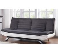 Comfy Living Seattle Sofa Bed: Blend of Fabric and Faux Leather for Ultimate Comfort - Charcoal and White