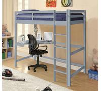 Comfy Living Space-Saving 3ft High Sleeper with Integrated Corner Desk - Perfect for Compact Living Spaces - Grey