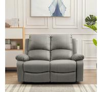 Comfy Living Venice Reclining Luxury Fabric Sofa Set - Light Grey - 2 seater only