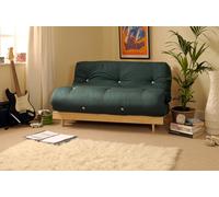 Comfy Living Wooden Futon sofa bed frame with a Standard Mattress - Glade - 4ft6