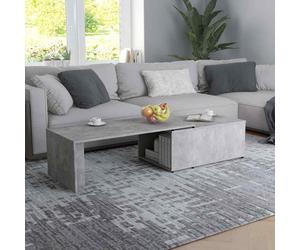 comfy.living22 Extendable Concrete Grey Coffee Table Storage Table itzcominghome