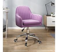 Comfy Mid-Back Computer Chair, Upholstered Desk Armchair for Home Office, Height Adjustable, Tufted Design, Ergonomic Support, Stylish & Cozy Workspace Seating