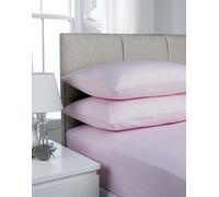 Comfy Nights 100% Egyptian Cotton 200 Thread Count Fitted Bed Sheet, Double, Pink