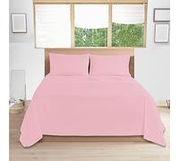Comfy Nights 100% Egyptian Cotton Super King Size Flat Bed Sheet 200 Thread Count Soft Fade, Shrinkage and Wringle Resitant Pink - Super King