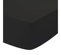 Comfy Nights 2 x Pollyotton Plain Dyed Cot Bed Fitted Sheet (Cot 60 x 120cm), Black)