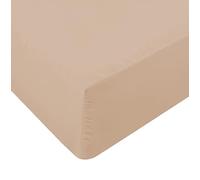 Comfy Nights 4FT Small Double Fitted Sheet MicroFibre Plain Dyed Easy Care Soft Brushed Micorfiber Fitted Sheet (Latte/Beige, Small Double)
