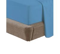 Comfy Nights Brushed Thermal Cotton Flannelette Fitted Sheet or Pillow Pair, Super King - Blue