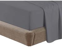 Comfy Nights Brushed Thermal Cotton Flannelette Fitted Sheet or Pillow Pair, Super King - Grey