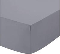 Comfy Nights Extra Deep 16"(40Cm) 100% Egyptian Cotton 200 Thread Count Fitted Bed Sheet in (Double, Grey - 40cm Deep)