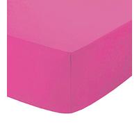 Comfy Nights Extra Deep 40Cm PolyCotton Easy Care Pecale Fitted Sheet Or Pillow Pair, Super King - Fuschia