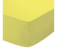 Comfy Nights Extra Deep 40Cm PolyCotton Easy Care Pecale Fitted Sheet Or Pillow Pair, Super King - Lemon