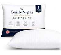 Comfy Nights Hotel Quality Pillows Pack of 1 - Soft Hollowfibre Filled Bed Pillows, Hypoallergenic Bounce Back Support, Quilted Cover, Anti-Allergy Pillows for Side, Back & Front Sleepers Pack of 1