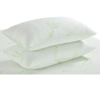 Comfy Nights Memory Foam Bamboo Pillow with Bamboo Fabric Cover Bamboo Pillow Neck & Shoulder support Hypoallergenic & Antibacterial Pillow (White, 2 X Pillows)