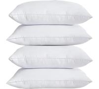 Comfy Nights Pillow 6 Pack Hotel Quality Plain Bed Pillows Hypoallergenic & Anti Dust Mite Resistant Firm Support Side Sleeper Bounce Back Pillow (Plain Pack of 6)