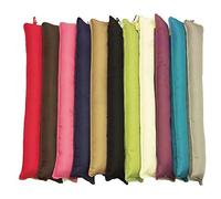 Comfy Nights Plain Dyed Fabric Draught Excluder Decorative Door/Window Draft Guard/Energy Saver (Red, Pack Of 2)