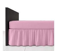 Comfy Nights Plain Dyed Polycotton Easy Care Frilled Base Valance In 19 Colors (Super King, Pink)