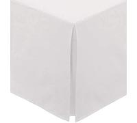 Comfy Nights Plain Microfibre Non Iron Soft Pleated Platform Base Valance (Single, White)
