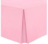 Comfy Nights Plain Pollycotton Percale Pleated Platform Base Valance (Super king, Pink)