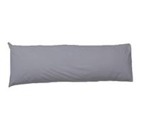 Comfy Nights Pollycotton Bolster Pillow Case Plain Dyed (4.6Ft (54 Inches), Grey)