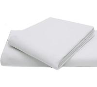 Comfy Nights PolyCotton Plain Dyed Flat Sheet Or Pillow Pair, Super King - White