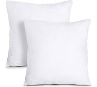 Comfy Nights Set of 2 Hypoallergic Cushion pads - White polyster square Cushions - Standard Stuffer Pack of Cushion inserts (2, 26"x26"(65cmx65cm))