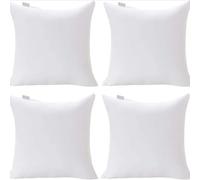 Comfy Nights Set of 4 Hypoallergic Cushion pads - White polyster square Cushions - Standard Stuffer Pack of Cushion inserts (4, 30"x30"(75cmx75cm))