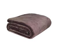 Comfy Nights Soft Luxury Fake Faux Fur Mink Throw Sofa Bed Blanket Double (150 x 200) (Chocolate)