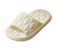 Comfy Open Toe Flat Sandals for Women Ladies Summer Fashion Colorful Soft Soles Comfortable Going Out To The Beach Non Bathroom Large Size Slippers Ladies Indoor Slippers Wide Fitting (White,6)