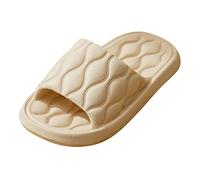 Comfy Open Toe Flat Sandals for Women Ladies Summer Fashion Colorful Soft Soles Comfortable Going Out To The Beach Non Bathroom Large Size Slippers Ladies Indoor Slippers Wide Fitting (Coffee,5)