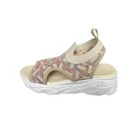 Comfy Orthopedic Platform Sandals for Women Women's Summer Thick Bottom Casual Comfortable Shoes Open Toe Fish Mouth Fly Weave Mesh Non Brown Flat Sandals for Womens Sandles (Beige, 4.5)