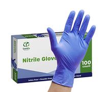 Comfy Package [100 Count Blue Nitrile Gloves, Disposable Gloves - 4 Mil, Latex & Rubber Free, Non-Sterile Powder Free Gloves - Large