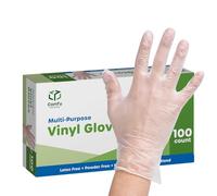 Comfy Package [100 Count Disposable Vinyl Gloves, Powder Free, Latex Free, Clear Gloves for Cooking and cleaning - Small