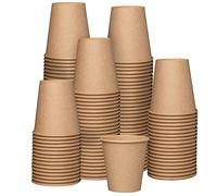 Comfy Package Gusto [10 oz. - 300 ml - 100 Count] Kraft Disposable Paper Cups, Hot Coffee Cups Brown Unbleached - Eco-Friendly Cups - Formerly