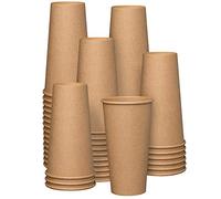 Comfy Package Gusto [20 oz. - 600 ml - 100 Count] Kraft Disposable Paper Cups, Hot Coffee Cups Brown Unbleached - Eco-Friendly Cups - Formerly