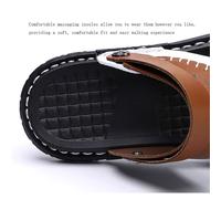Comfy Sandals for Bunions, Mens Open Toe Breathable Slip on Adjustable the Heel Strap Beach Sandals, Summer Two Uses Non-slip Slippers, for Outdoor Work Hiking Fishing Camping Hiking(Black,5.5 UK)