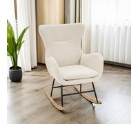 Comfy Sherpa Upholstered Rocking Accent Chair